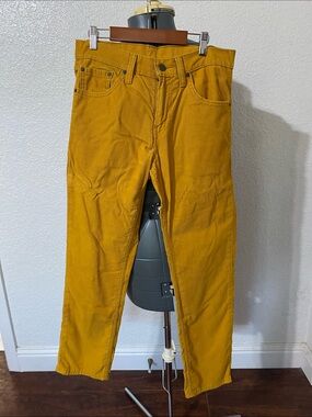 Men's Corduroy Pants in Mustard Yellow